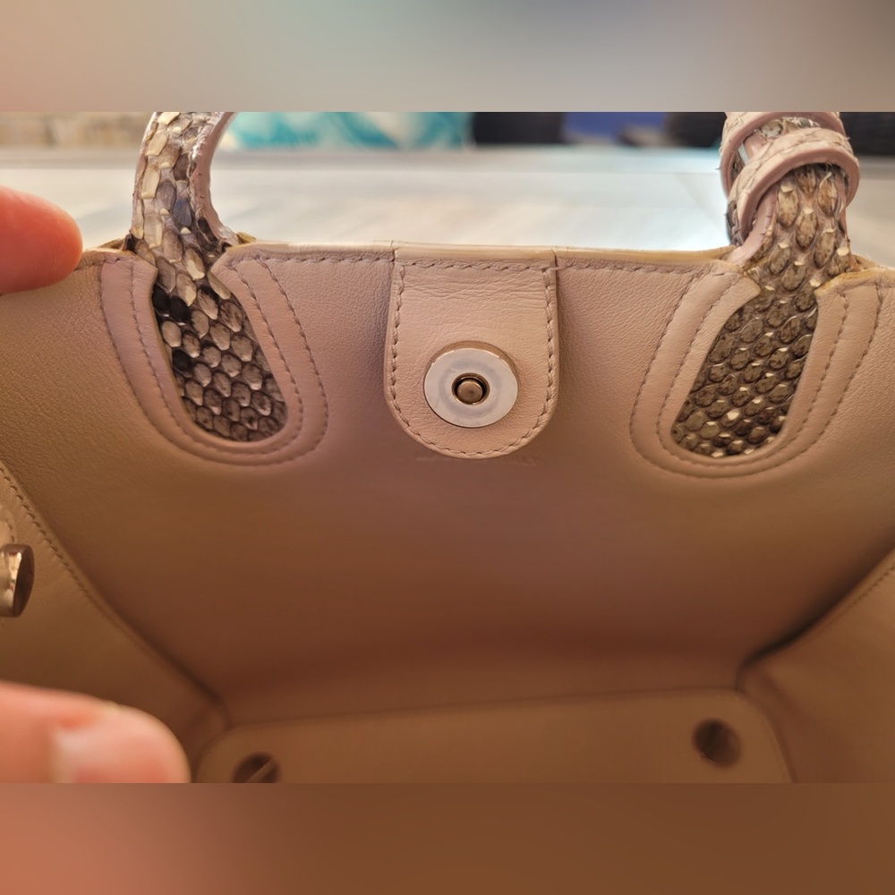 DIOR 2 Way Leather and Python Handbag/Shoulder - Picture 13 of 14